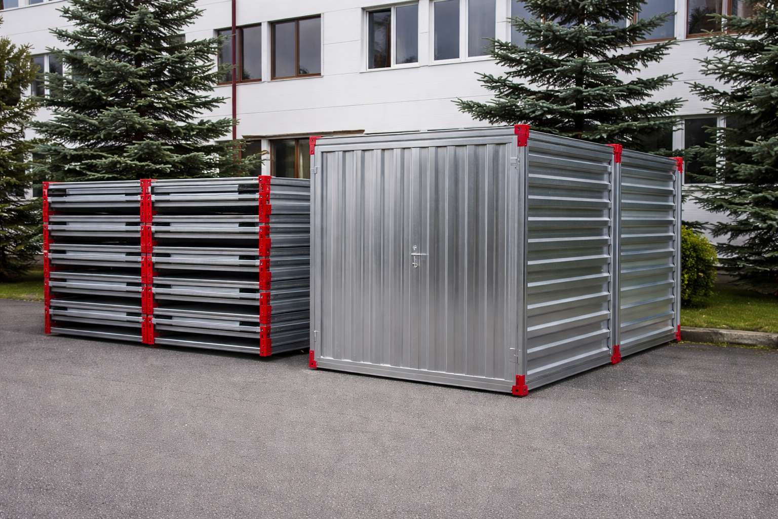 Сборно-разборный контейнер на промышленном объекте